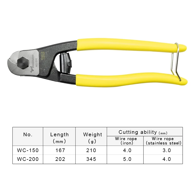 TSUNODA King TTC Tool Cable Cutter Electrician Shears Pliers Scissors Cutting Tools Wire Rope Cutters WC-150|WC-200