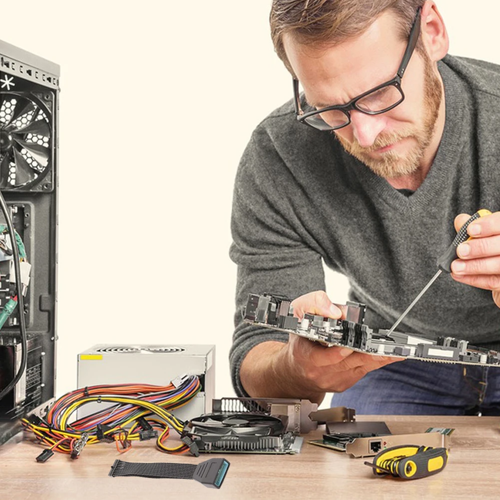 Câble adaptateur de carte mère USB3.0 femelle vers USB3.0 mâle, 15cm, adaptateur d'extension de carte mère, convertisseur de câble d'en-tête pour ordinateur