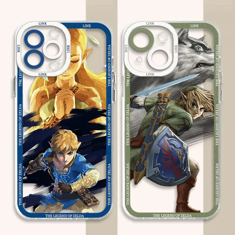 Funda Game The Legend of Zeldas Case for iPhone 16 15 14 13 12 11 X XS XR SE Mini Plus 7 8 Cover Transparent Soft