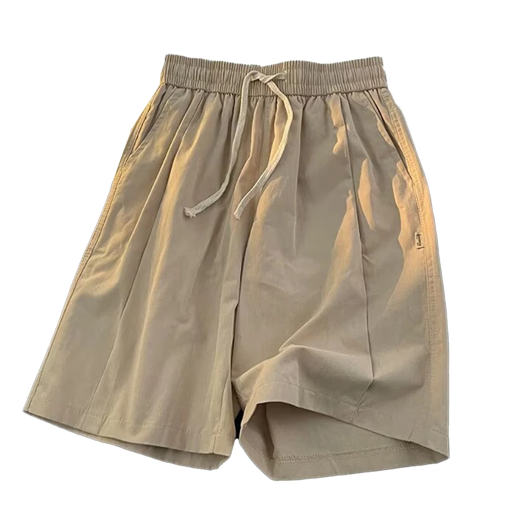 عطلة أزياء XL شورت أسود غير رسمي شورت على الطراز الياباني يسمح بمرور الهواء على الطراز الياباني بلون سادة