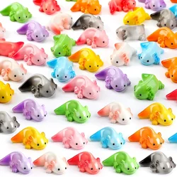 Mini estatuilla de Axolotl de resina, figuritas de animales Axolotl pequeñas, adorno para manualidades DIY, adorno para casa de muñecas, decoraciones de plantas