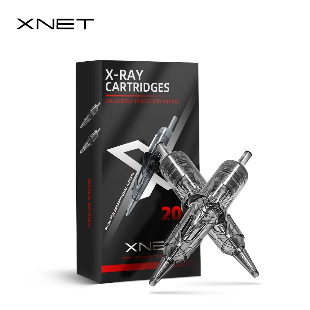 

XNET X-RAY картридж, тату-иглы RL, круглый вкладыш, одноразовая стерилизованная безопасная татуировочная игла для картриджных машин, ручки 20 шт.