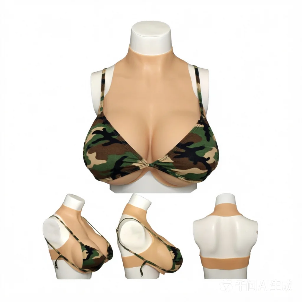 Huge Silicone Breast Forms Plate Fake Boobs Bodysuit for Transgender Drag Queen Crossdresser Celebrity Live Streaming Cosplay