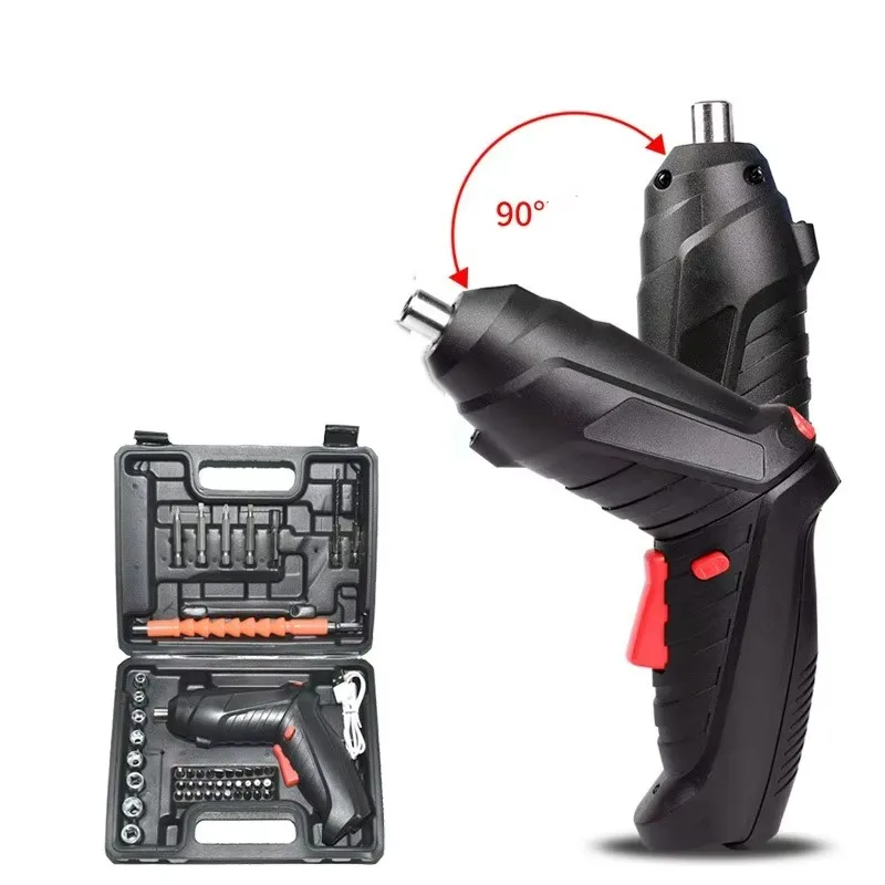 

Portable Dual Electric Screwdriver Kit with Position Handle Cordless Small Hand Tool with Light for Quick & Easy Work