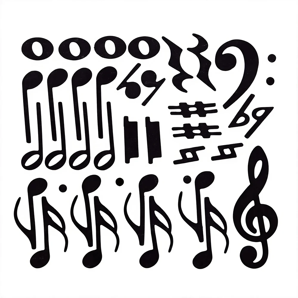 1 Set of Magnetic Musical Notes, Including High and Low Notes, for Learning Musical Notation, Suitable for Music Room Teaching, Creation, and Decoration on Refrigerators, Magnetic Blackboards, Black Notes, Including High and Low Notes, Musical Instrument Notes, Rests Notes, Dotted and Connected Notes, Easy to Learn, Decorative