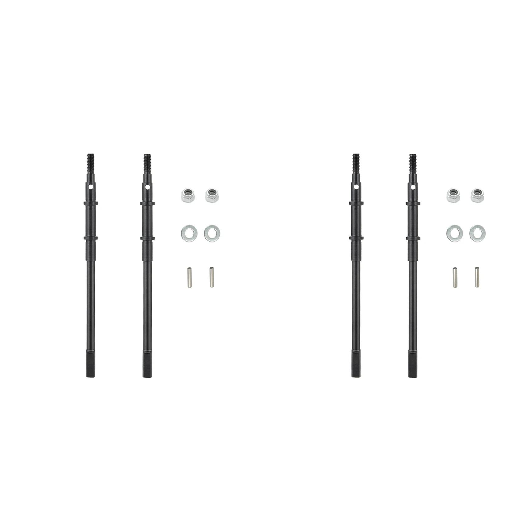 AS96-4Pcs เหล็กโลหะด้านหลังเพลาไดรฟ์เพลา CVD สําหรับ Axial SCX10 II 90046 1/10 RC Crawler รถ AR44 เพลาอะไหล่อัพเกรด