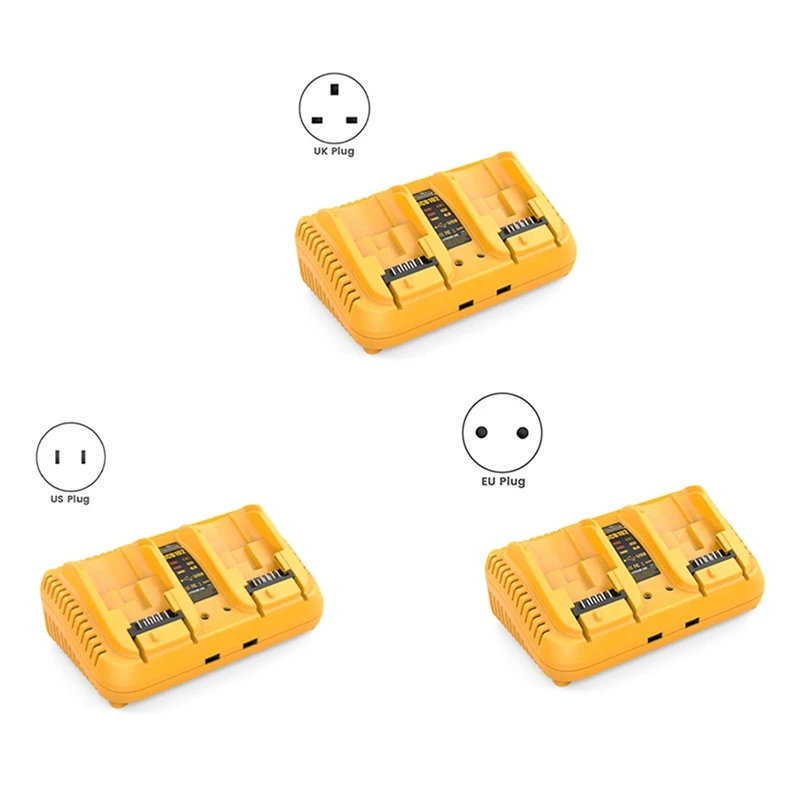 DCB102 Double Charger For Dewalt 12V 20V Lithium Ion Battery Charger