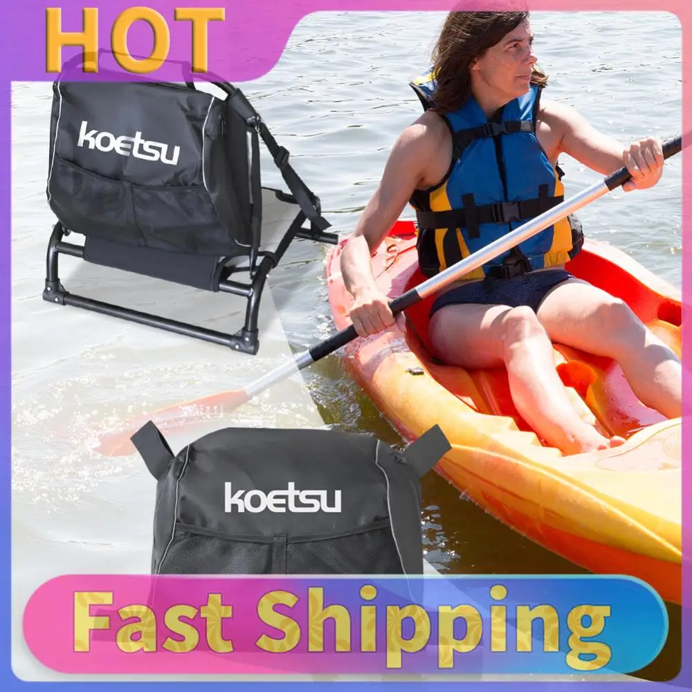 

Kayak Seat Back Storage Bag with Straps Kayak Chair Bag Large Capacity Kayaking Bag with Mesh Pouch for Outdoors Kayak Chair