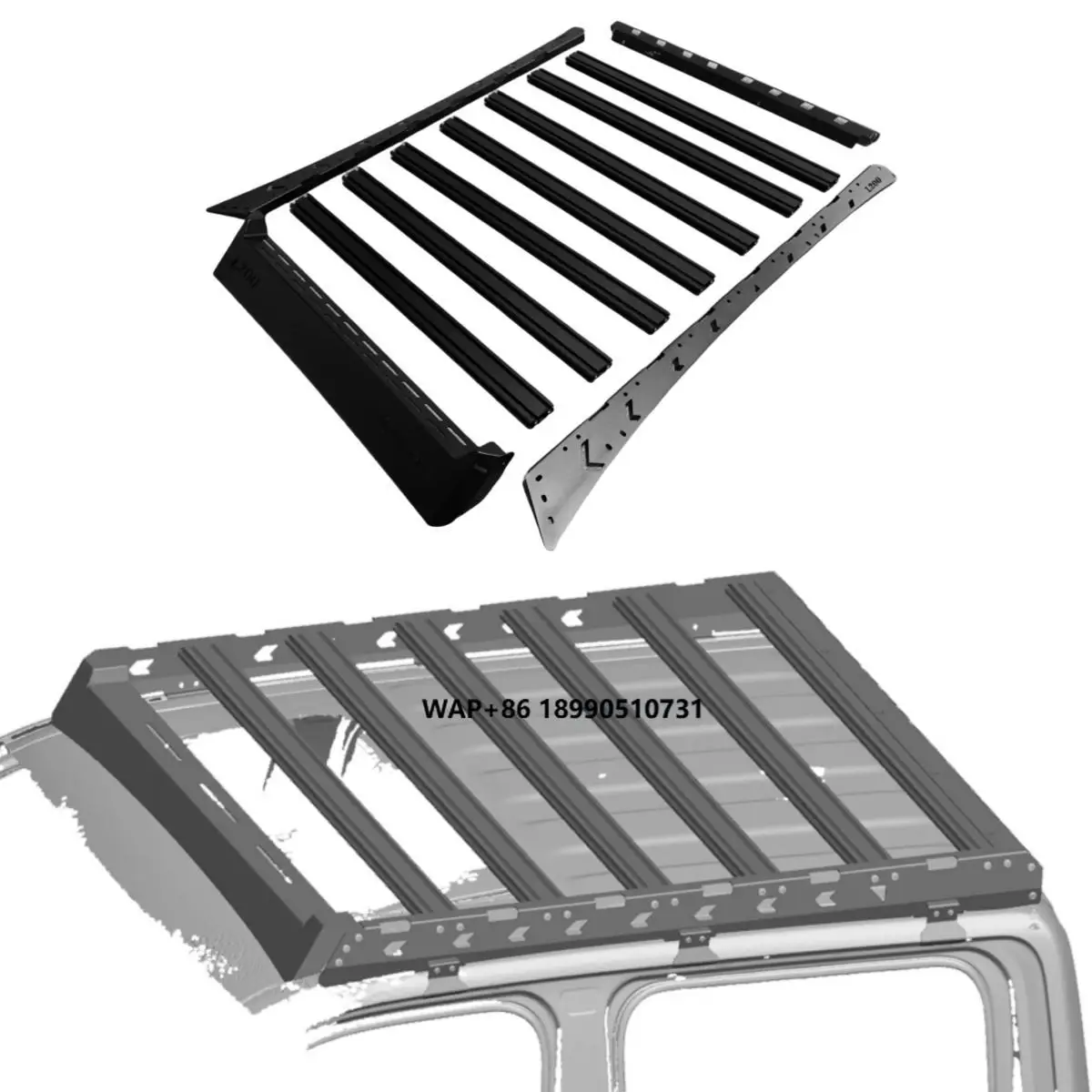 

Factory Sell Roof Rack Aluminum Alloy Roof Platform Roof Basket for L200 Triton 2015-2023