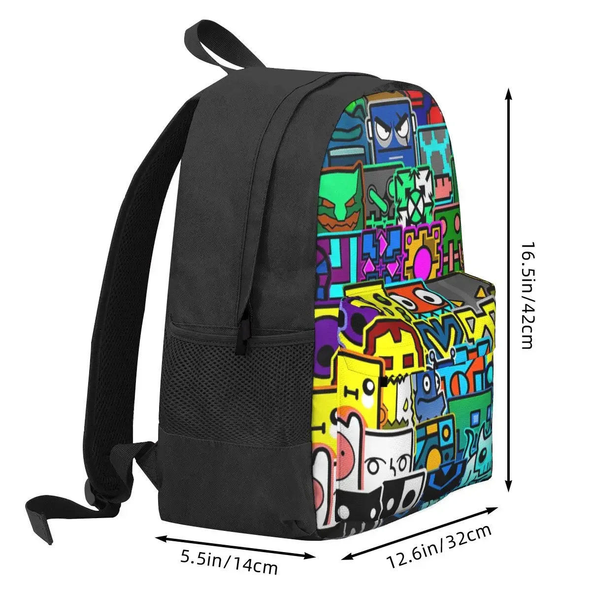 Mochila con patrón geométrico para niños y niñas, morral escolar de dibujos animados para estudiantes, morral de viaje, bolso de hombro