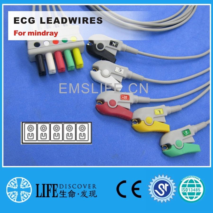 ECG 5-Leads Trunk Cable for Min*Dray T5, T8 Patient Monitor