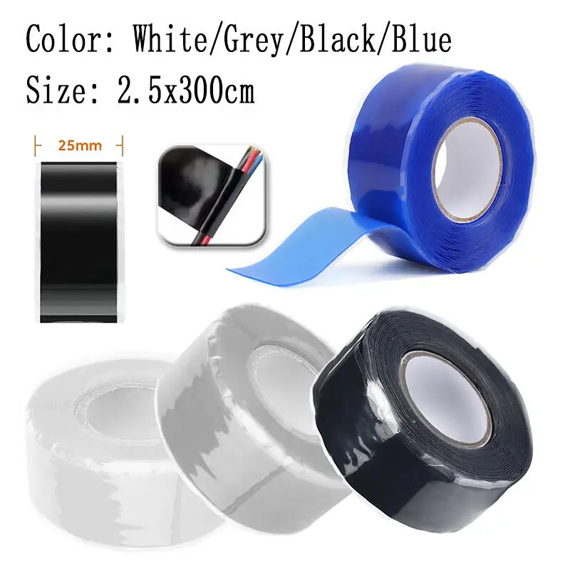 1-4Pcs Waterproof Self-Fusing Silicone Tape for Pipe Leak Repair - Highly Elastic, Self-Adhesive Waterproof Tape For Leaks Flex