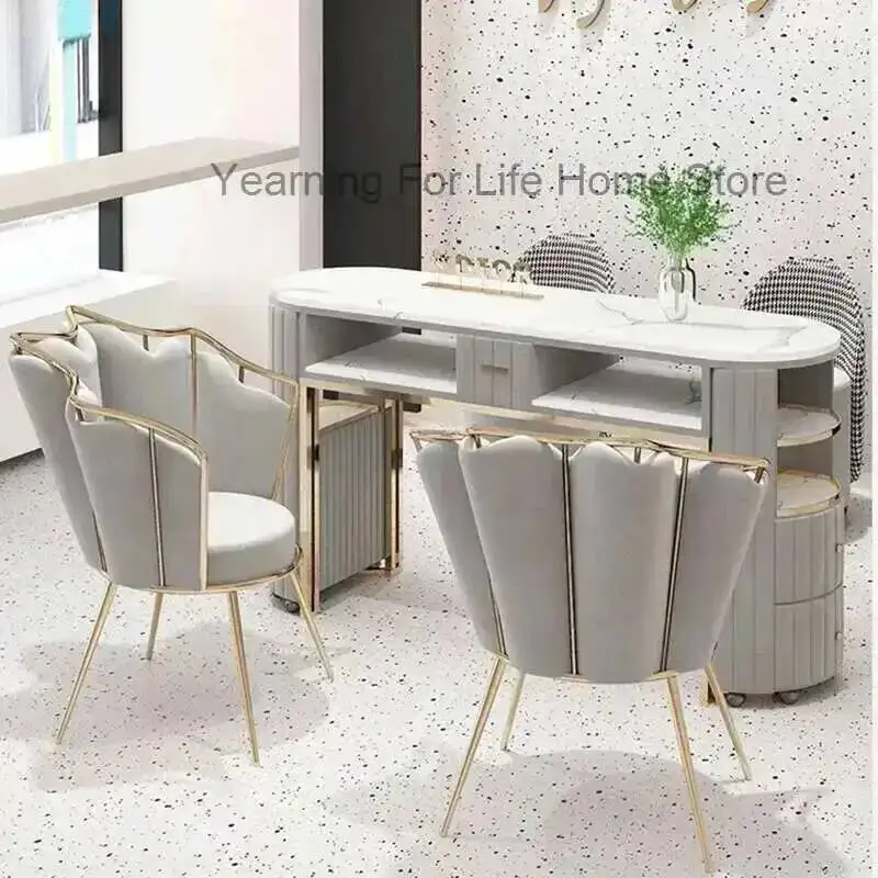 Nordic Luxe Leuke Nageltafels Display Winkels Make-up Moderne Nageltafels Salon Minimalistisch Ambachtelijk Nageltisch Commercieel Meubilair