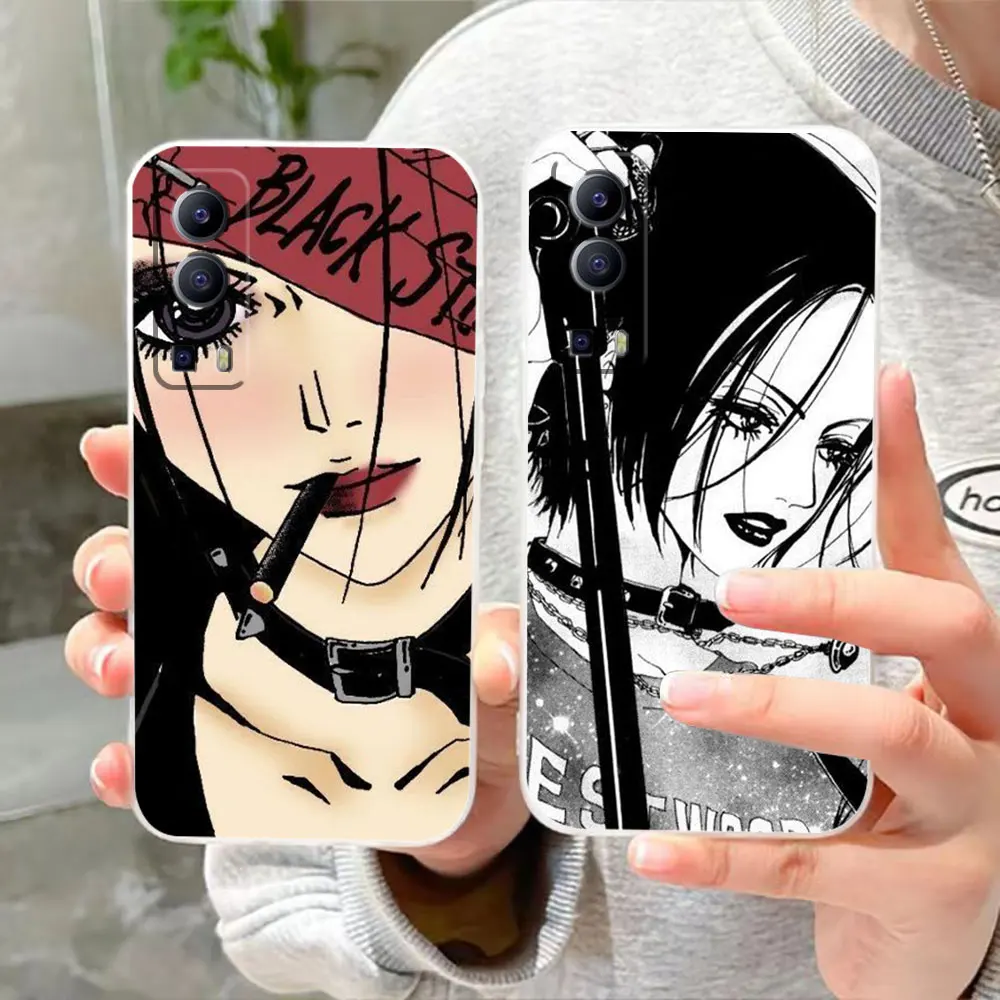 Clear Phone Case For VIVO Y30 Y32 Y33S Y50 Y51 Y52S Y53S Y55S Y76 Y78 V20 V21 V23 V25 5G 4G Case Nana Osaki on Purple Tie Dye