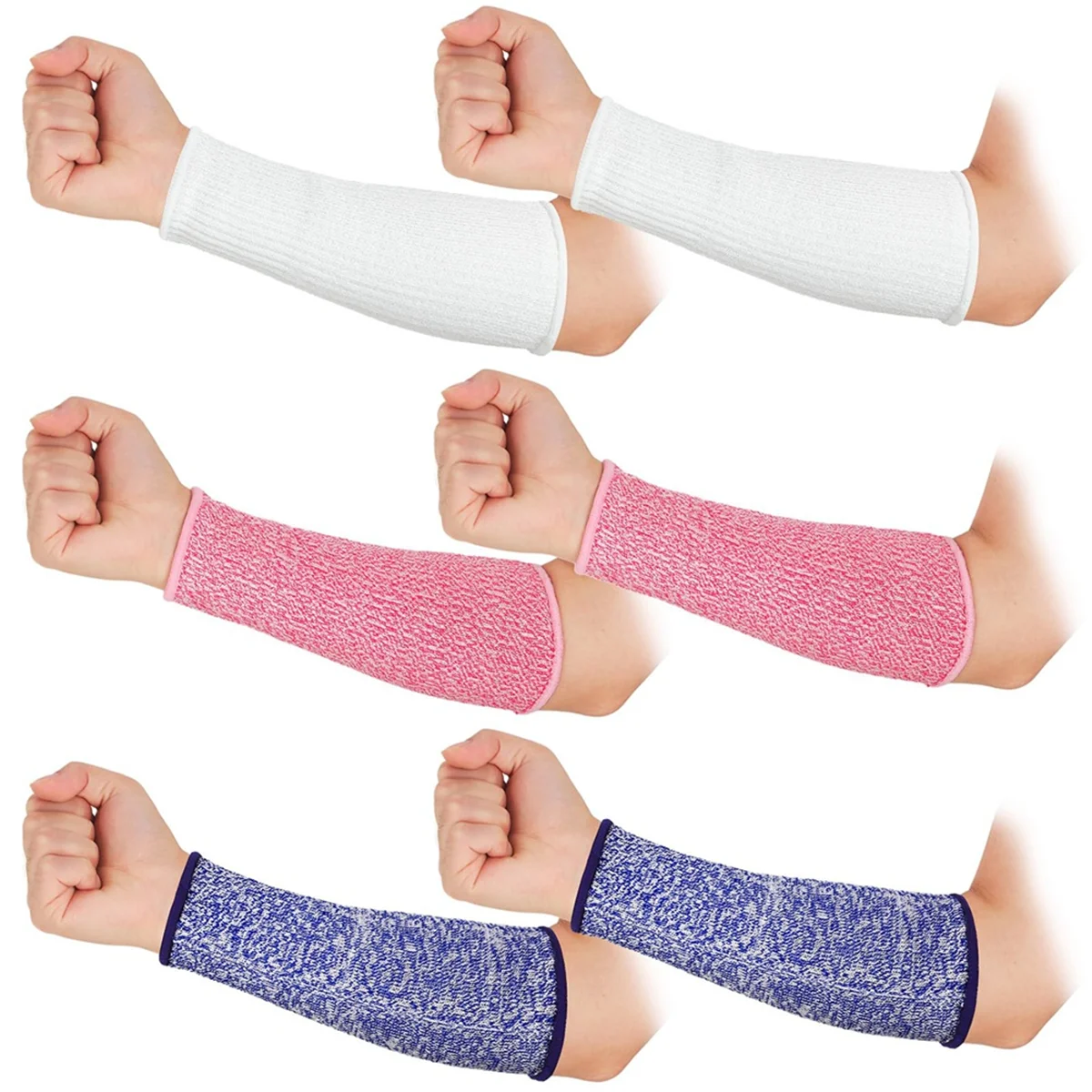 3Pairs Arm Protectors for Thin Skin and Bruising Cut Resistant Forearm Sleeve Level 5 Arm Burn Protection Sleeve