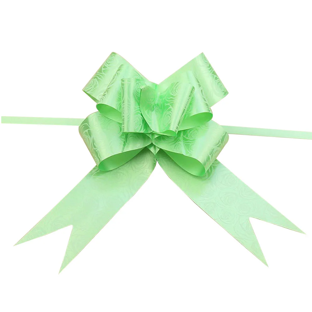 

100pcs Gift Decoration Bows Pull String Ribbons For Present Wrapping Wedding Car Christmas Tree Wine Bottle Favor Bags Candy