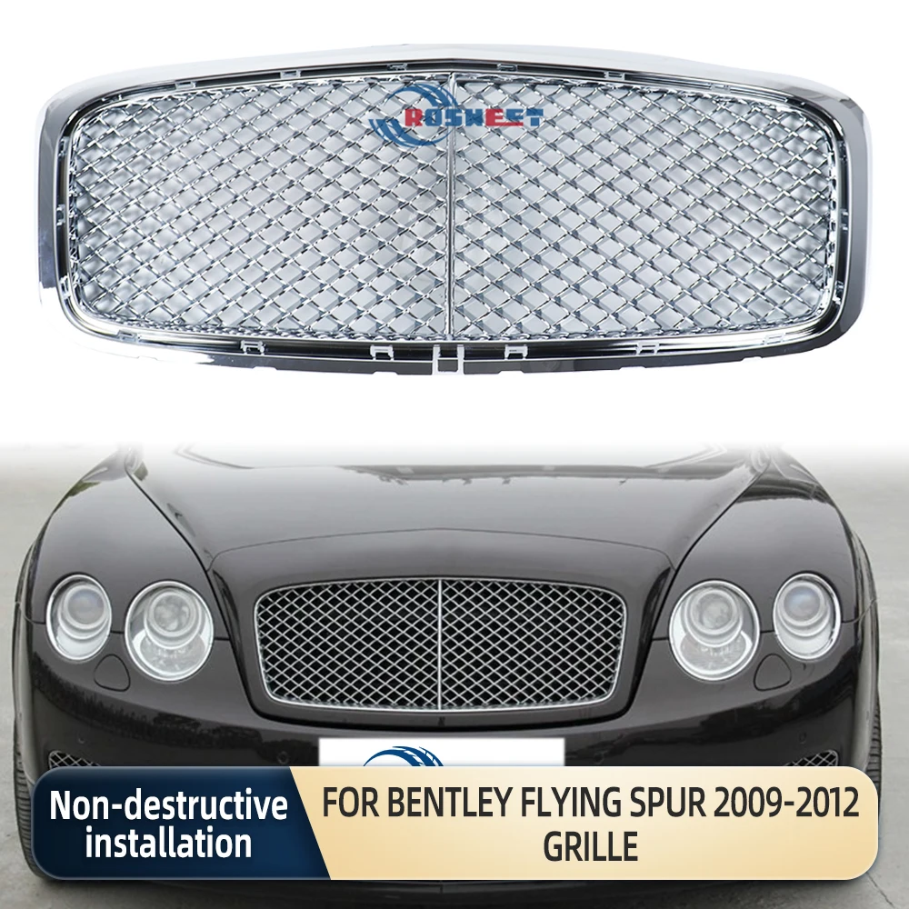 

Front Bumper Grill Central Mesh Radiator Grille For Bentley Flying Spur 2009-2012 Grille Car Accessories