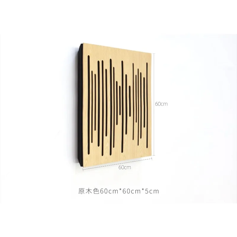 Wooden MLS Sound Diffuser Panel with Absorbing Foam Acoustic Treatment Board for Home Theater Recording Room