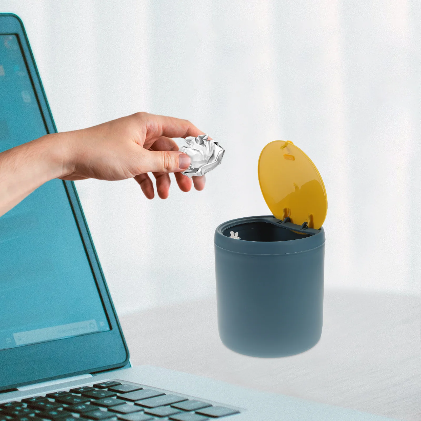 

Press Trash Can Compact Desktop Waste Bin For Office Bedroom Kitchen Bathroom Small Plastic Garbage Bin With Lid