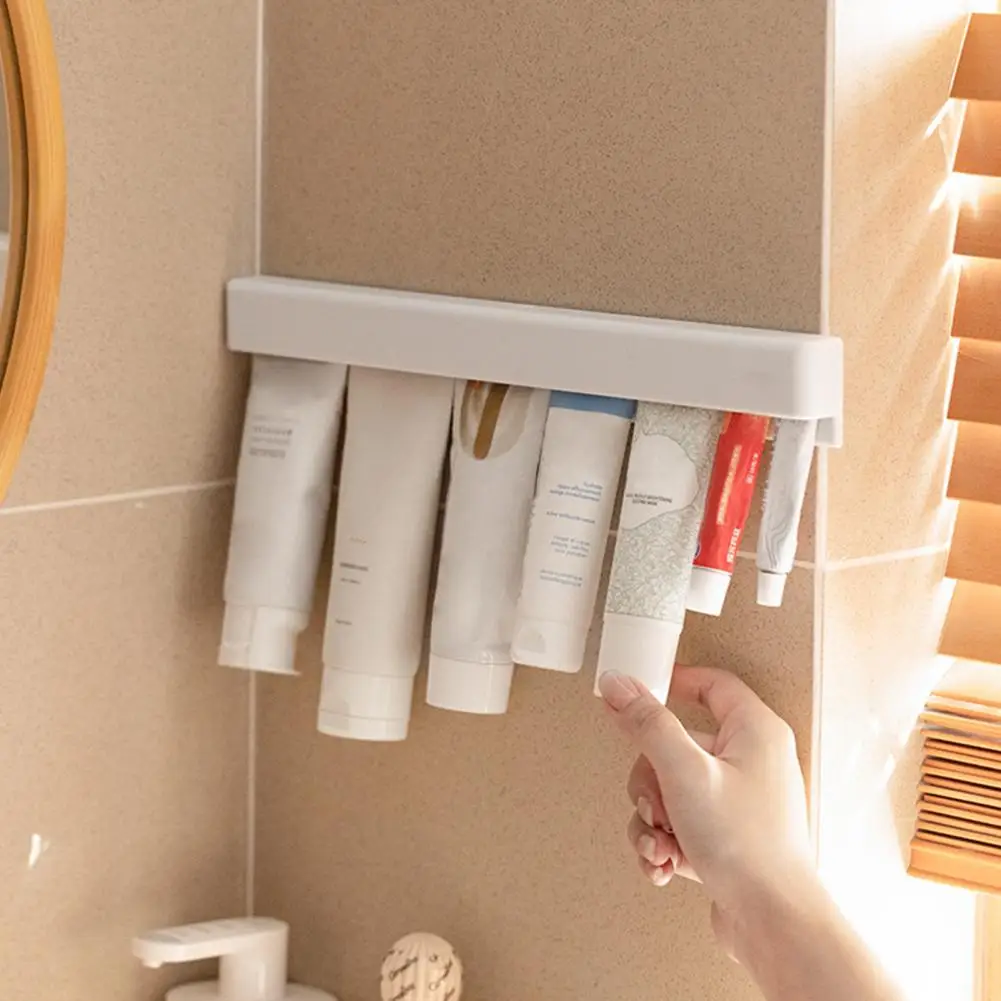 

Anti-slip Toothpaste Holder Long Toothpaste Holder Space-saving Heavy Duty Toothpaste Holder Modern Wall Mount for Bathroom
