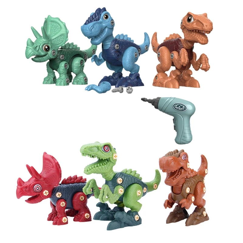 3PCS Dinosaur Toy Block Construction Toy for