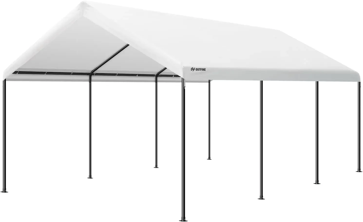 OUTFINE-Canopy de garagem resistente, Garagem com paredes laterais removíveis, Roll-up Ventilado Windowsnew, 12x20 ft