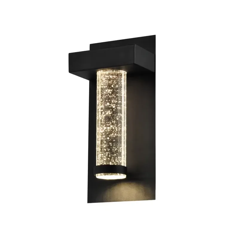 80 60w Outdoor Light Emitting Diode Lighting Garden Pillar Corridor Aisle Wall Light Bubble Crystal Pillar Waterproof Black