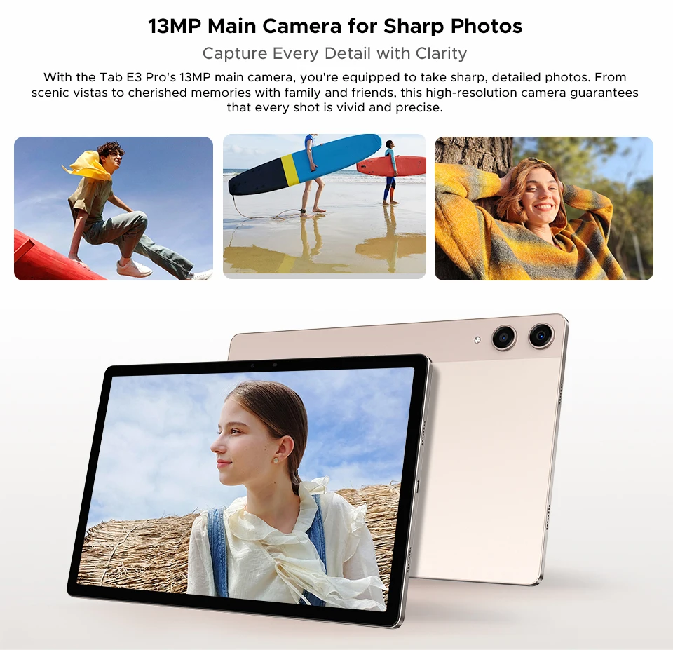 DOOGEE Tab E3 Pro Tablet Android 15 Gemini AI 13'' Display 7.9mm Ultra-thin 8GB 256GB Smart Pad 11000mAh Battery Global Version