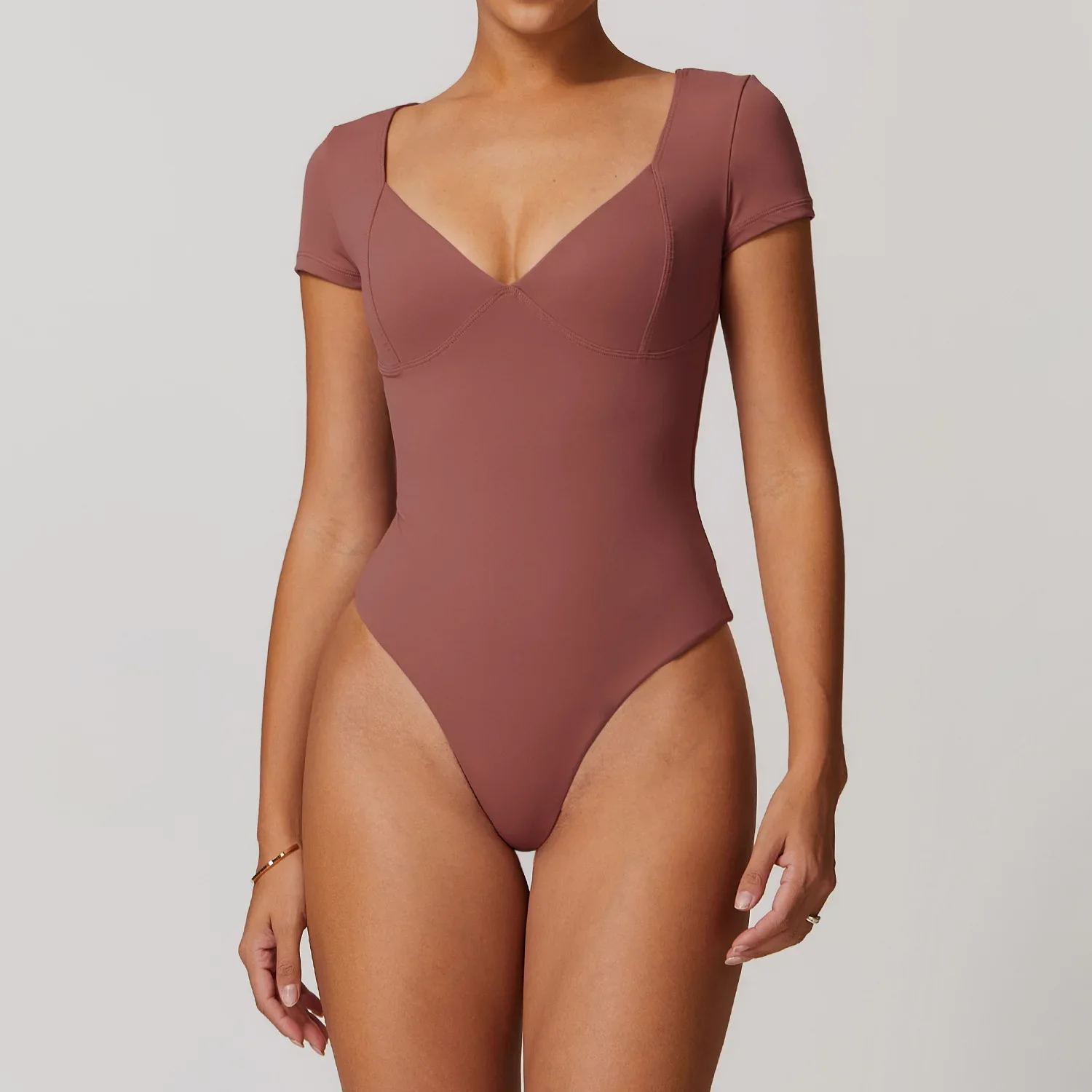 

Mikeyogo Gym Romper Set Fitness Bodysuit Triangle Sportswear Short Sleeved Women Clothes Jumpsuit One-piece Playsuit Yoga Suit