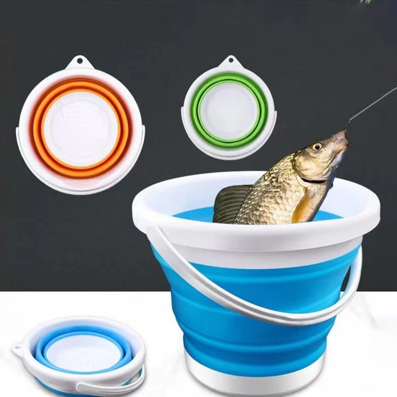 Collapsible Bucket Portable Folding Bucket Silicone Car Washing Outdoor Fishing Travel Camping Water Container Cubo Plegable