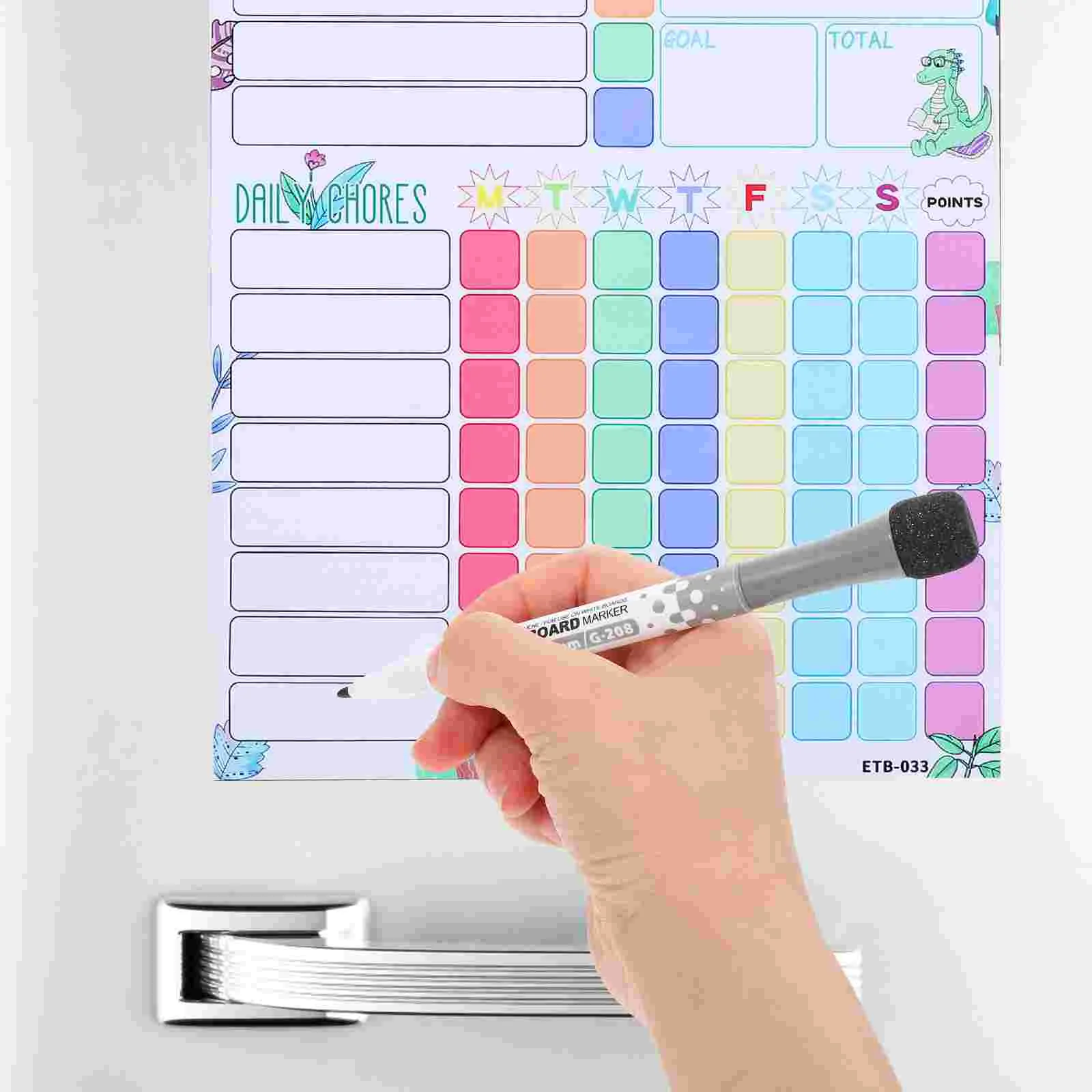 White Board Kids Housework Reward Table Magnetic Chore Chart Reusable Behavior Children Accessory Whiteboard Chores