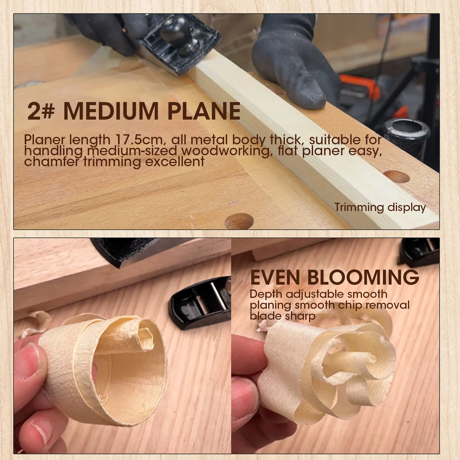 Carpenter Precision Smoothing Wood Plane Mini Metal Handheld Planer Trimming Flat Bottom Edge DIY Hand Planer Edge Corner Plane