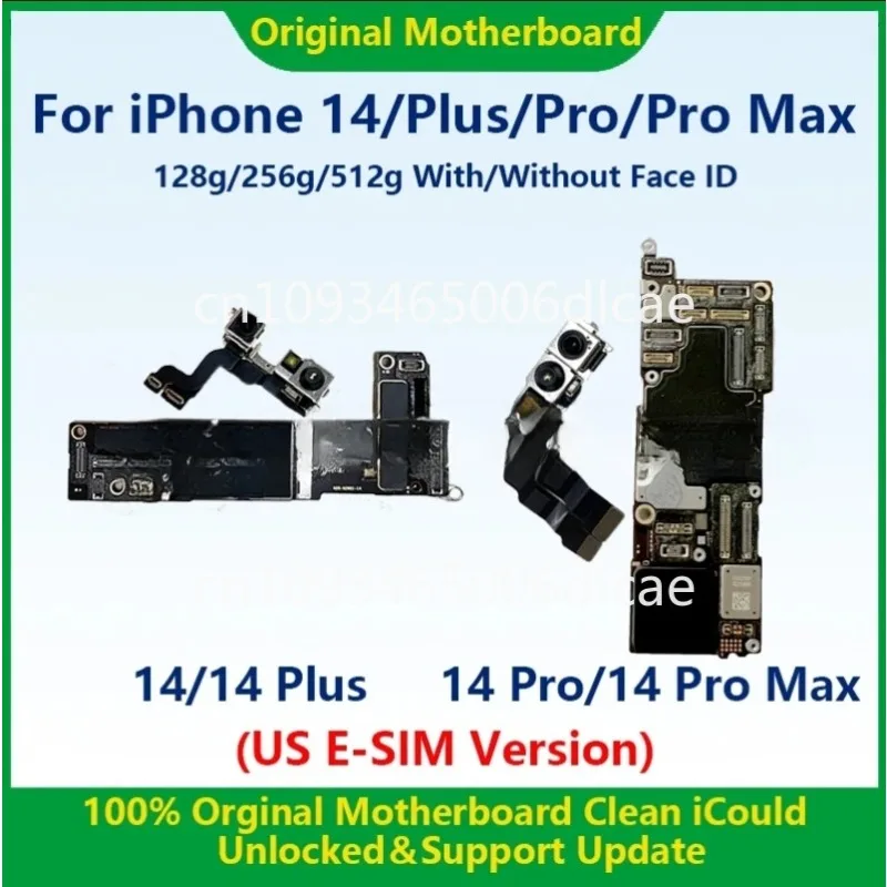 mobile phone motherboard for iPhone 14 unlock motherboard with face id 128 256 gb mainboard for iphone 14 motherboard original