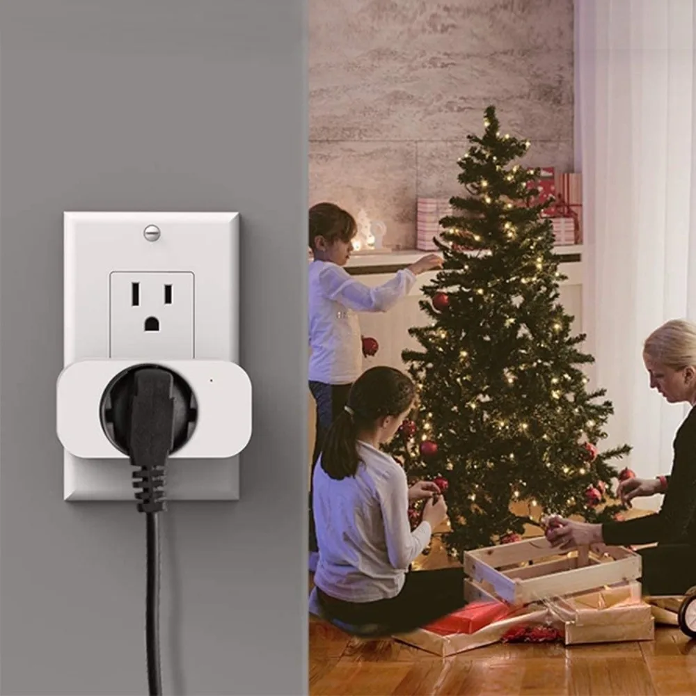 Remote Voice Control Mini WiFi Smart Plug 110-240V 10A Timing Function Smart Home Socket Remote Control Overload Protection