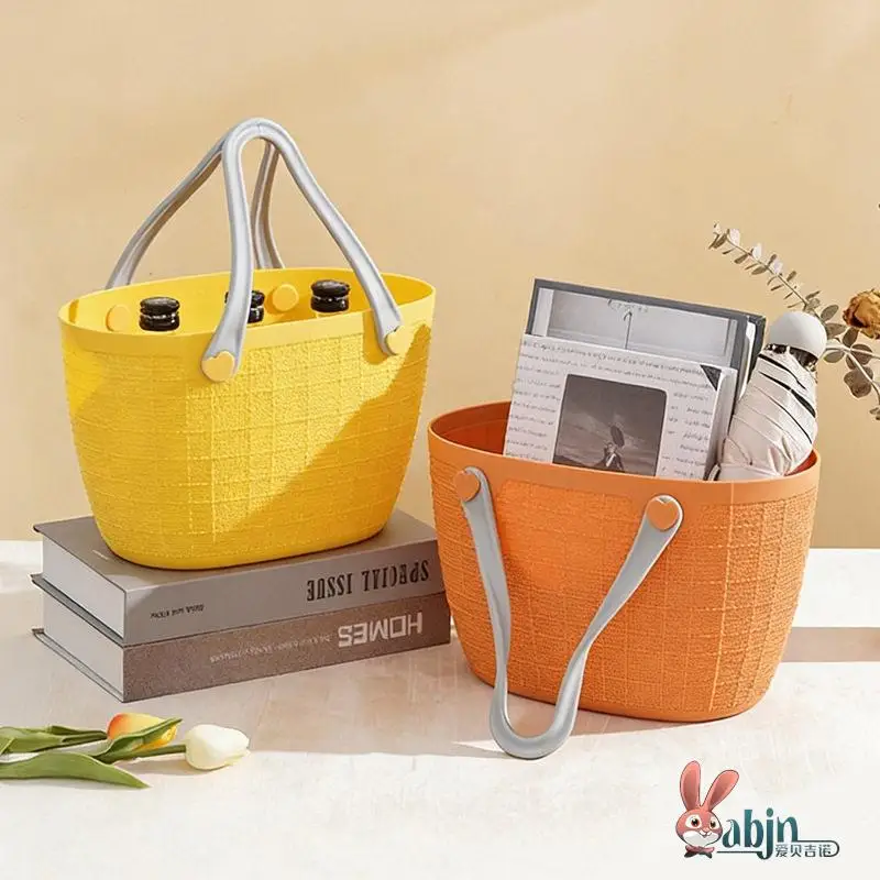 large-capacity-plastic-handheld-basket-bathing-basket-fashionable-plastic-shopping-basket-dirty-clothes-storage-basket-vegeta