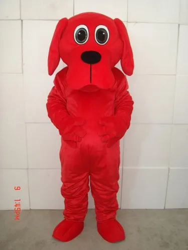 جديد الكبار شخصية الكرتون مبيعا الأحمر الكلب هالوين عيد الميلاد فستان كامل الجسم الدعائم الزي زي التميمة #1