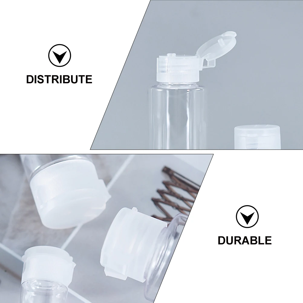 

6pcs Squeeze Bottles Portable Travel Makeup Lotion Refillable Containers Empty Sample Jar Storage Bottle