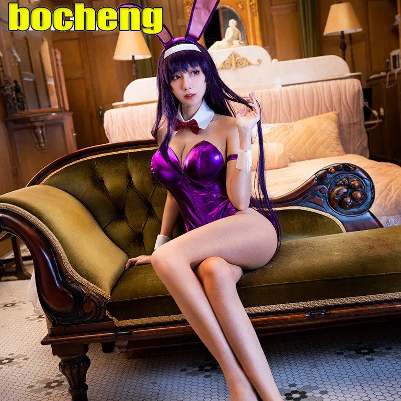 

Utaha Kasumigaoka Cosplay Costume Bunny Girl Sexy Jumpsuit Women Purple Costume Saenai Heroine no Sodatekata Cos Rompers