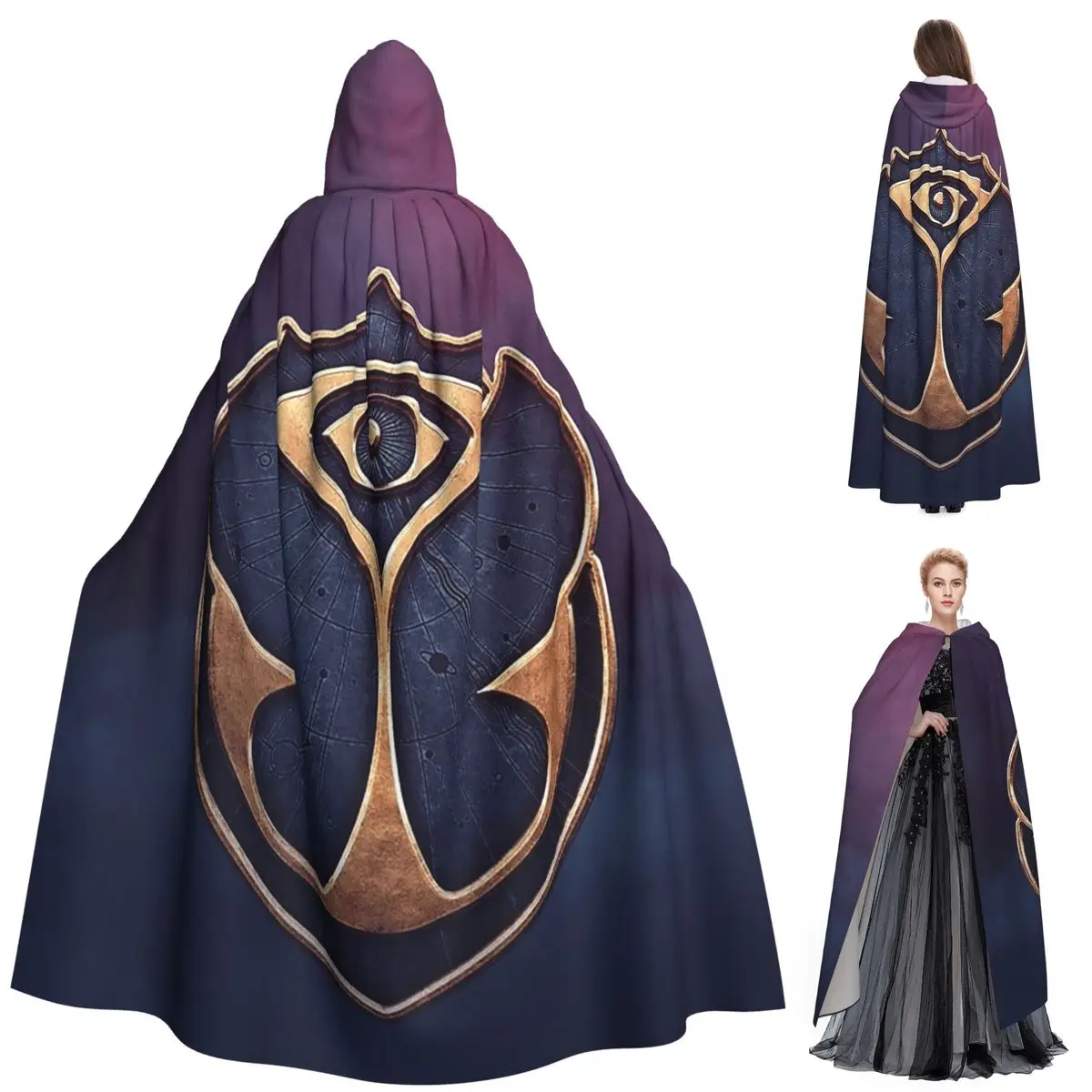 

Роскошный длинный плащ с капюшоном Tomorrowland, средневековый костюм ведьмы, накидка для косплея, накидка на Хэллоуин, вечеринка для взрослых, унисекс