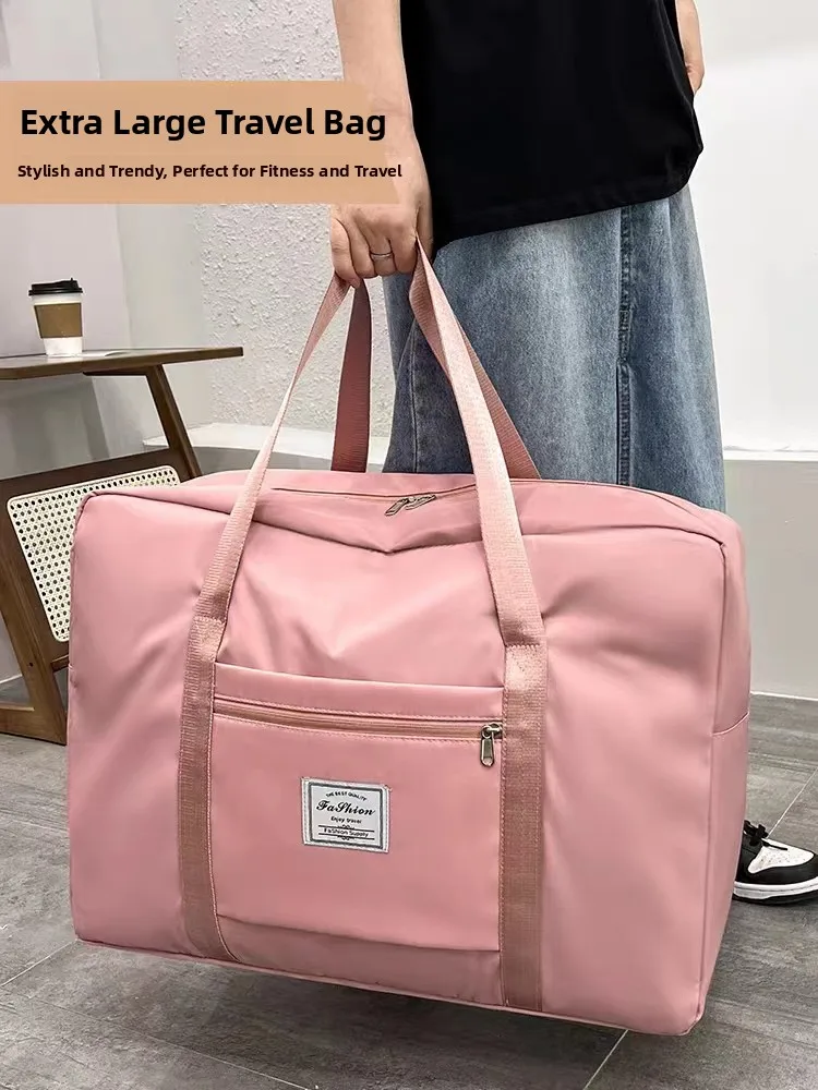 Bolsa de Viagem Masculina Portátil para Viagens Curtas em Tecido Ox Impermeável, Bolsa de Lazer Dobrável com Cartiment...