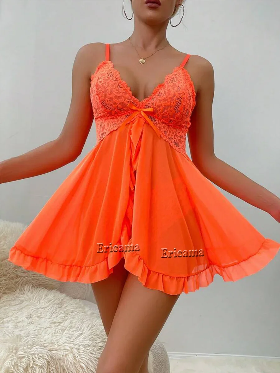 Сексуальные пижамы, женское кружевное нижнее белье, цельное модное эротическое сексуальное боди с v-образным вырезом, домашнее обслуживание