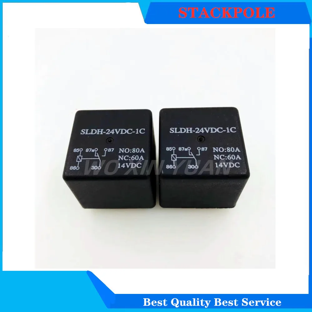

2pcs Relay 24V SLDH-24VDC-1C 5Pin NO: 80A NC: 60A 14VDC Relays New and Original