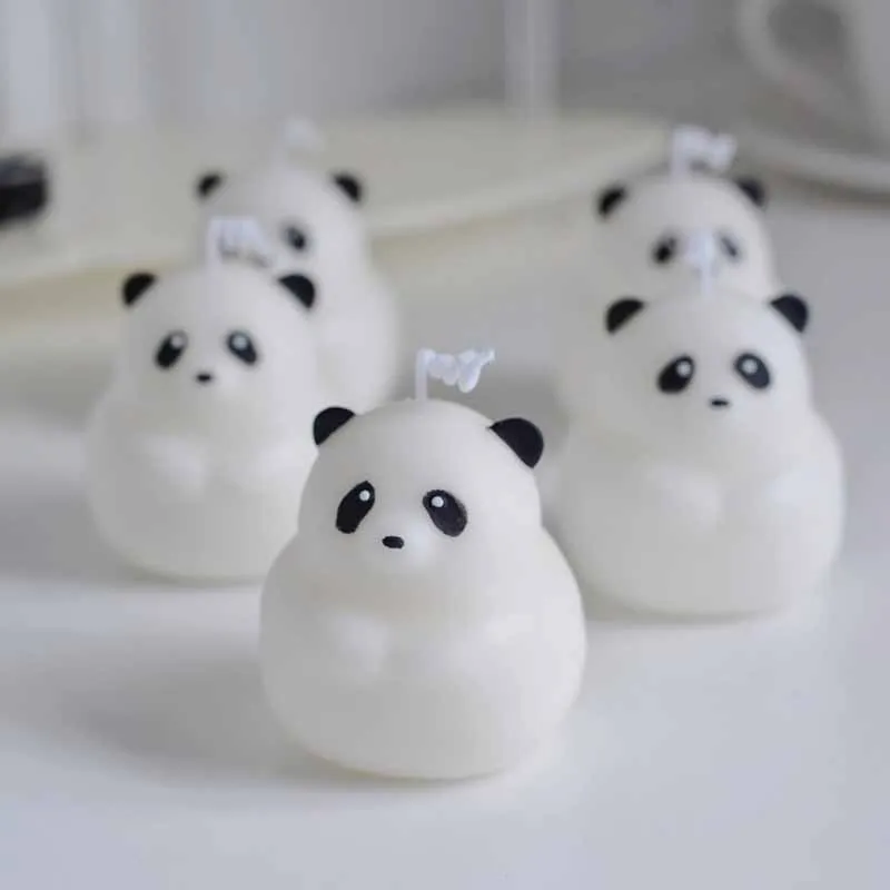 Ins Cute Sitting Panda Scented Candle Cartoon Animal Mascot Scented Candle Desktop Decoration Ornaments Birthday Gifts