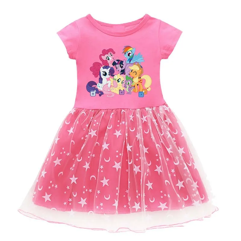 

New My little baby girls dress cartoon kids summer clothes fashion princess dresses cotton tutu dress for pretty cute girl