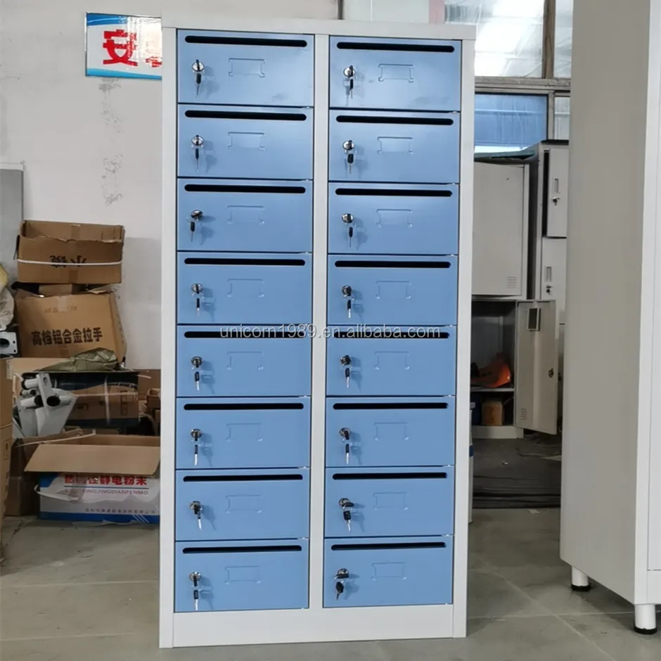 

Outdoor Metal Multi-door Storage Mailboxes Customized Intelligent Multi-layer Delivery Boxes