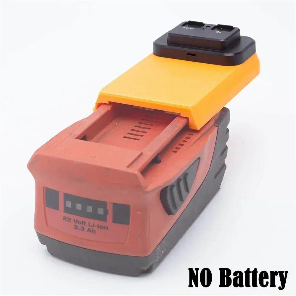 Power Bank For Hilti 22V B22 CPC volt Li-ion Battery Power Bank W/USB TYPE-C Cell Phone Notebook Fast Charging  (NO Battery)