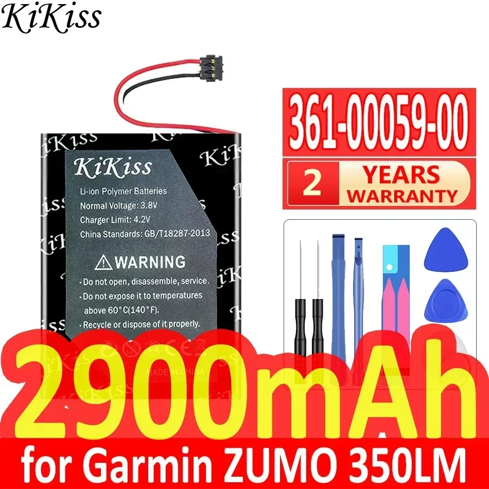 Batería KiKiss 2900mAh 361-00059-00 36100059 -00 para navegador GPS Garmin ZUMO 350LM 390LM 340LM