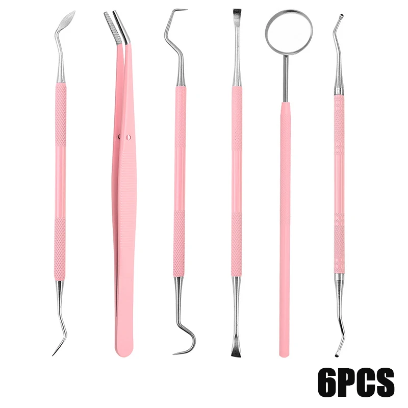 Dental Mirror Sickle Tartar Scaler Teeth Pick Spatula Dental Laboratory Equipment Dentist Gift Oral Care Tooth Cleaning Tools