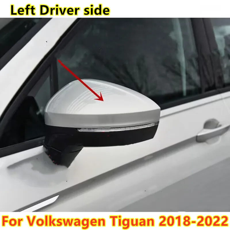 

Silver Left Rear View Side Mirror Cover Replace For Volkswagen Tiguan 2018-2022