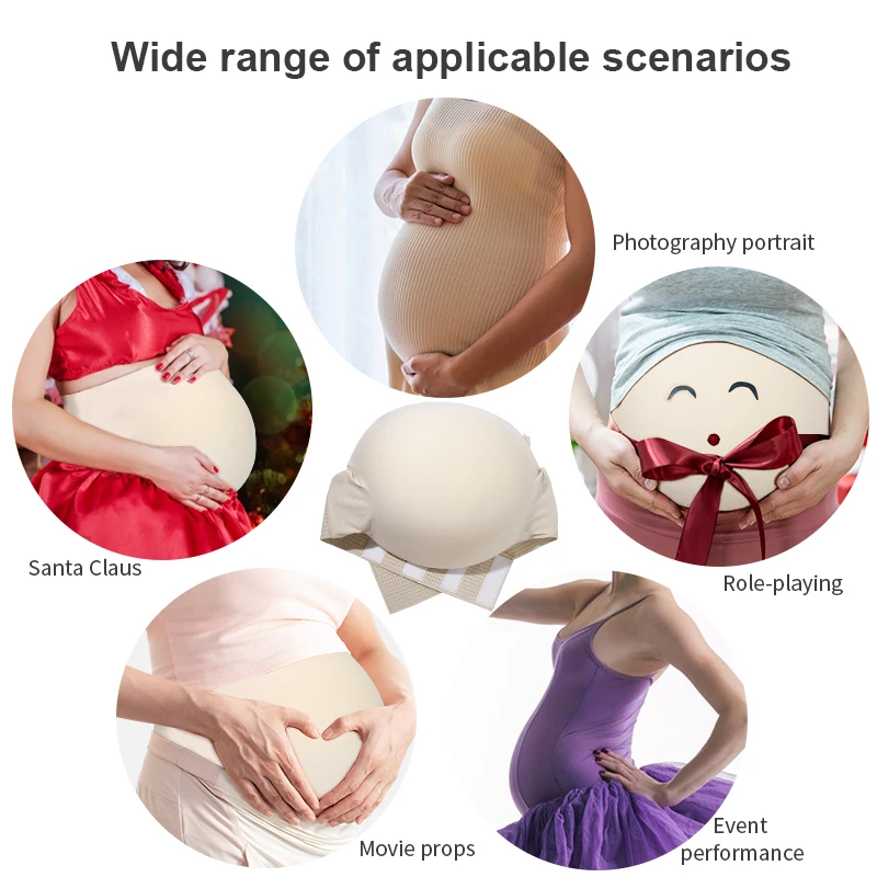 Fake Belly Memory Foam Fake Pregnant Belly Props Transformation Belly Light Cotton Unisex Belly Bequem und weich